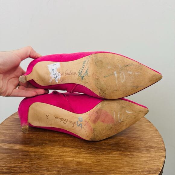 Sam Edelman Pink Karen Suede Booties Women’s Size 6.5 - Picture 12 of 14